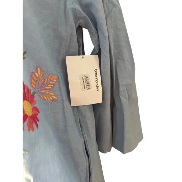 Johnny Was Camellia Embroidered Cotton Dress Size Small New With Tags - Picture 7 of 16